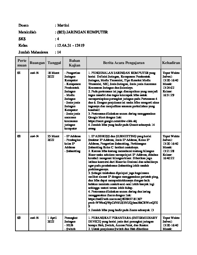 courses