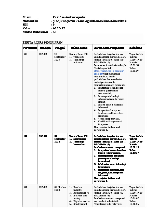 courses